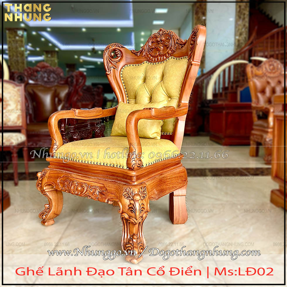 Ghế giám đốc mẫu hiện đại gỗ gõ đỏ tại Bắc Ninh