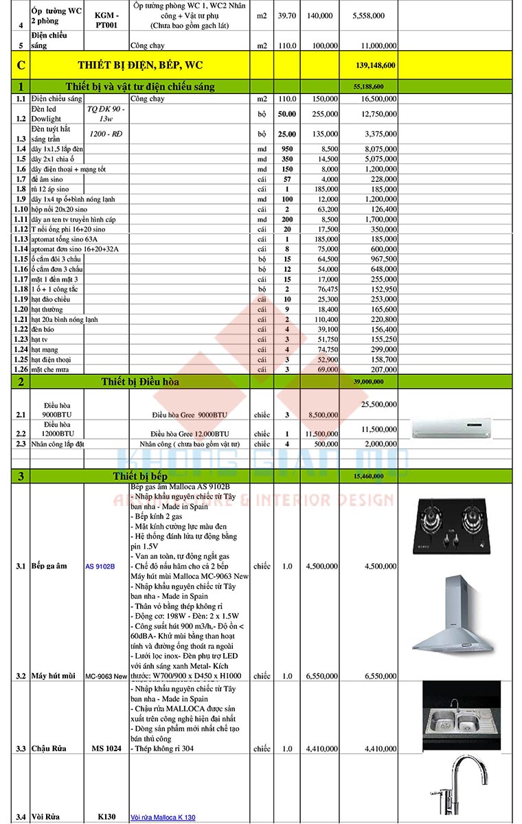 Báo giá hoàn thiện nội thất chung cư  3