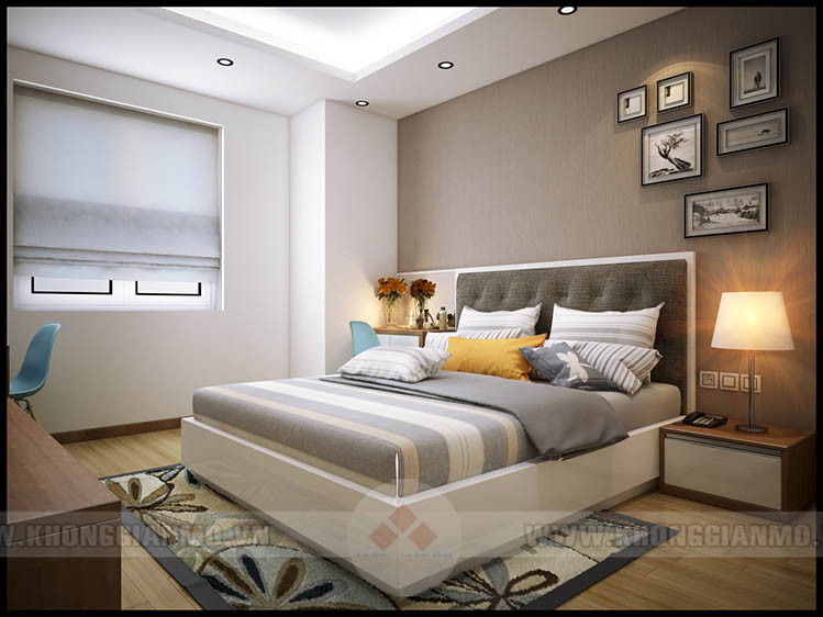 Thiết kế thi công hoàn thiện nội thất trọn gói chung cư Golden Palace - phong ngủ