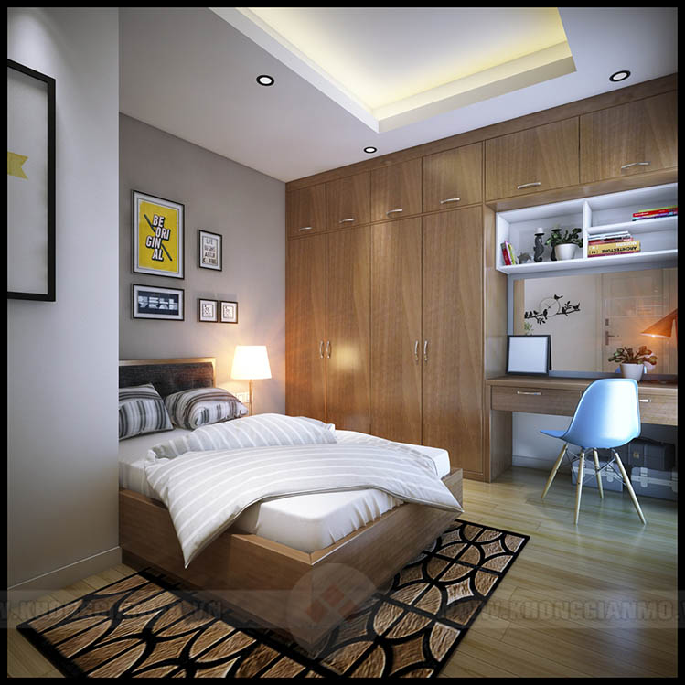 Thiết kế thi công hoàn thiện nội thất trọn gói chung cư Golden Palace - phong ngủ
