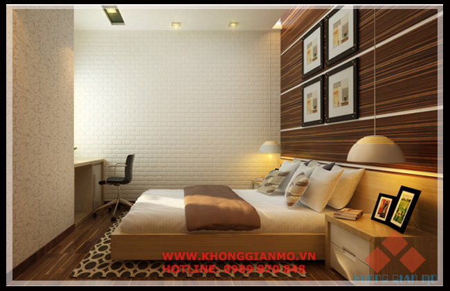 Thiết kế nội thất nhà ống  Phối cảnh phòng ngủ 2-v2
