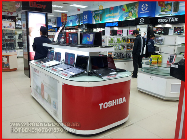  Thiết kế nội thất showroom - Gian Hàng máy tính TOSHIBA - v2- Trần Anh