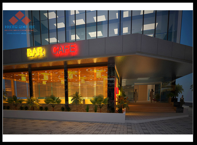 CAFE FASTFOOD KIM CHUNG - A LỊCH - PHỐI CẢNH 3D BÊN NGOÀI