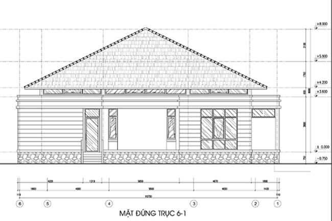 Biệt thự nghỉ dưỡng - Mặt đứng kiến trúc biệt thự - 2