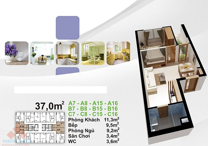 Thiết kế nội thất chung cu mini 30m2-45m2