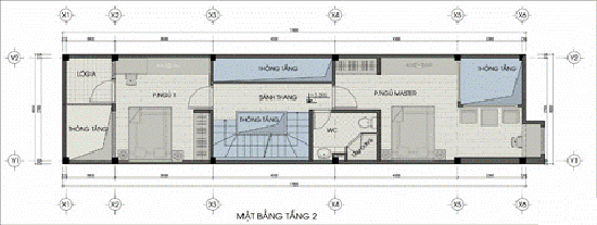 Thiết kế nhà 3 tầng 4m x 17m 