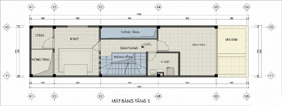 Thiết kế nhà 3 tầng 4m x 17m 3