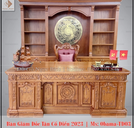 Bàn giám đốc mẫu tân cổ điển năm 2023