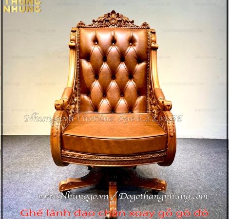 Ghế xoay giám đốc gỗ tự nhiên